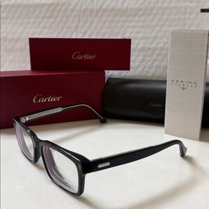 Authentic Cartier Signature C Rectangular Eyeglasses CT0291OA